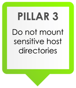 Pillar 3: Do not mount sensitive host directories