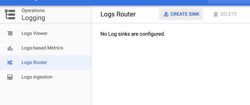 Create a Log Sink Export