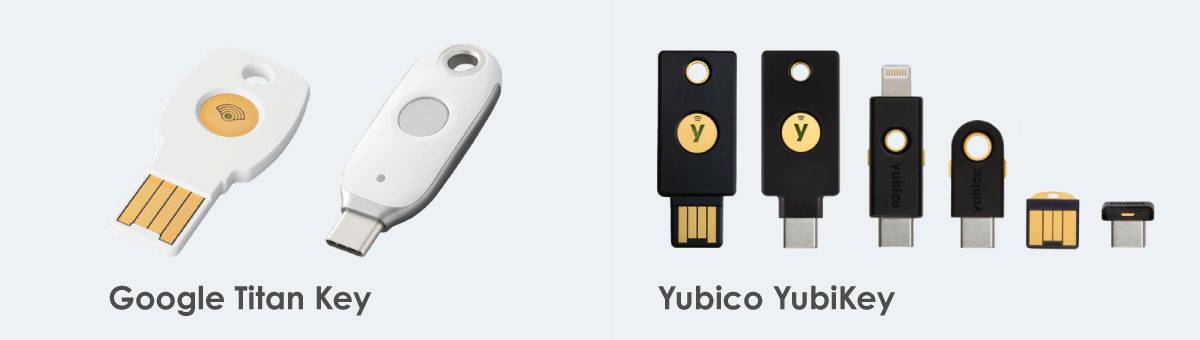 Google Titan Key & Yubico YubiKey hardware keys