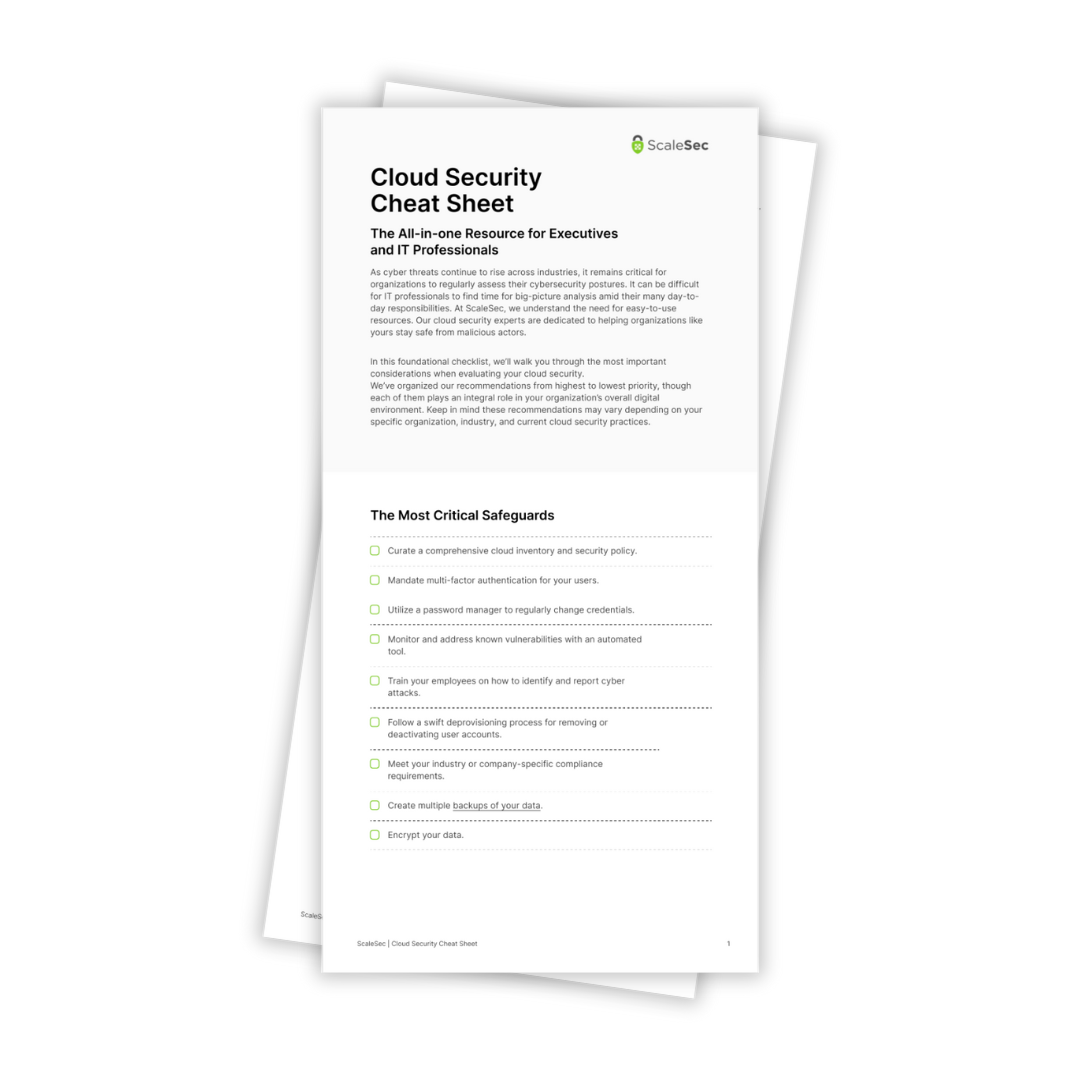 Cheat Sheet: Cloud Security | ScaleSec